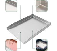Plaque de cuisson universelle en acier inoxydable avec spatule et grattoir pour barbecues à gaz et à charbon