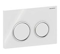 Geberit d'actionnement Omega 20 Round 115085KJ1 blanc / chromé , pour réservoirs Omega