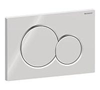 Plaque de déclenchement Geberit Sigma 01 Round 115770215 chromée brillante, pour double chasse
