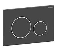 Plaque de déclenchement Geberit Sigma 20 Round 115882141 Plaque et boutons peints en noir mat