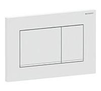 Plaque de déclenchement Geberit Sigma 20 Square 115883011 plaque/bouton blanc mat, bande blanc , pour double chasse, plastique
