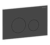 Plaque de déclenchement ronde Geberit 40 115628141 Ronde, noir mat / revêtement facile à nettoyer, pour double chasse, ronde