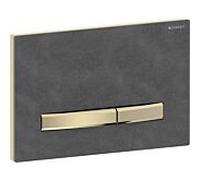 Geberit Plaque de déclenchement Sigma50 Square 115.672.JM.2 double chasse laiton/ardoise Mustang