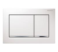 Plaque de déclenchement Omega 30 blanc/chromé brillant/blanc - (115.080.KJ.1)