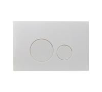 Plaque de déclenchement pour WC UWT01H-GE - Plaque de déclenchement ronde - Blanc laqué - 264 × 164 × 12,5 mm