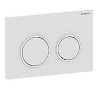 Geberit Plaque de déclenchement Omega20 115.085.01.1 – double chasse laqué blanc mat