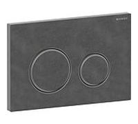 Geberit Plaque de déclenchement Sigma50 115.651.JM.1 – 2 quantités ronde chrome noir/ardoise Mustang