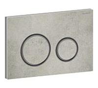 Geberit Sigma50 plaques de déclenchement, pour rinçage à 2 quantités, couleur métal chromé noir, rond, 115.651.JV.1, Couleur: chrome noir / aspect béton