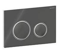Geberit Sigma50 plaques de déclenchement, pour rinçage à 2 quantités, couleur métal chromé, rond, 115.884.JK.1, Couleur: chromé / lave