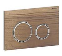 Geberit Plaque de déclenchement Sigma50 115.884.JX.1 2 quantités rond chromé/noyer américain