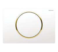 Plaque de déclenchement WC Sigma10 blanc brillant or - GEBERIT 115.758.KK.5