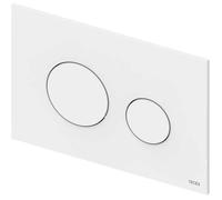 Plaque de déclenchement WC TECEloop double touche - Plaque de déclenchement WC blanche - Plastique