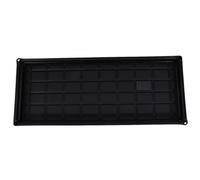 Plaque de Drainage Rectangulaire Épaissie en Résine, Noir, pour Pots | Plateau Anti-dérapant, Plug de Drainage Intégré, Usage Intérieur et Balcon, Support pour Jardinières