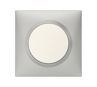 Plaque de finition 1 poste Dooxie aluminium Legrand