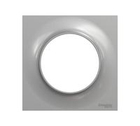 Plaque de finition 1 poste Odace Styl Aluminium Schneider