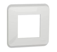 Plaque de finition 1 poste Unica Blanc Schneider