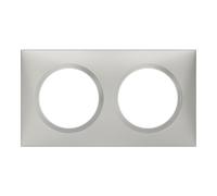Plaque de finition 2 postes Dooxie aluminium Legrand