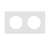 Plaque de finition - SCHNEIDER - Odace - Blanc craie - 2 postes - IK04 IP21D
