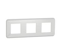 Schneider Electric NU400618 Unica Pro - plaque de finition - Blanc - 3 postes