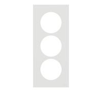 Plaque de finition 3 postes entraxe spécifique 57mm - Blanc craie - SCHNEIDER - S920716
