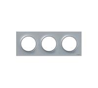 Schneider Electric - Odace Styl plaque Gris 3 postes horizontaux ou verticaux entraxe 71mm - S520706A1