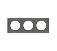 Plaque de finition 3 postes Odace Touch Ardoise Schneider