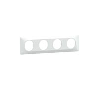 Plaque de finition 4 postes horizontal Ovalis Blanc Schneider