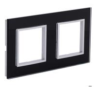 Zenitech Plaque de Finition Double en Verre Kalya - Noir