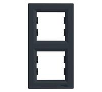 Plaque de finition double verticale Anthracite Asfora Schneider