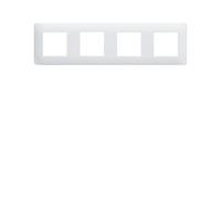 Plaque de finition Essensya Pure 4 postes entraxe 71 mm - HAGER WE404