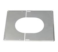 Plaque de finition inox 30° à 45° - diamètre 200 mm TEN