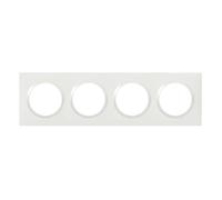 Plaque de finition - Legrand - Dooxie - Carrée - 4 postes - Blanc