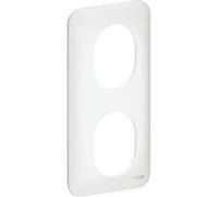 Plaque de finition OVALIS 2 postes vertical blanc - SCHNEIDER ELECTRIC - S260724 Blanc G
