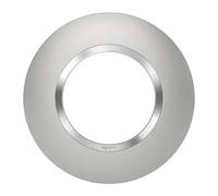 Legrand - Plaque de finition ronde dooxie 1 poste finition effet aluminium mat avec bague effet chrome