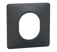 Schneider Electric - Ovalis - Plaque de finition - 1 poste Anthracite - S340702