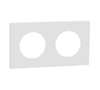 Plaque de finition - SCHNEIDER - Odace - Blanc craie - 2 postes - IK04 IP21D