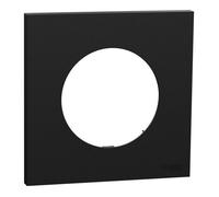Plaque de finition 1 poste noir onyx - Odace II SCHNEIDER