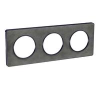 Plaque Odace Touch - Ardoise avec liseré anthracite - Triple horizontale et verticale