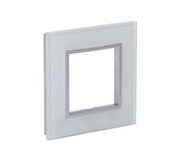 - Plaque de finition simple en verre Kalya - Blanc