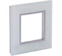 Zenitech - Plaque de finition simple en verre Kalya - Blanc blanc