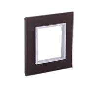 - Plaque de finition simple en verre Kalya - Marron