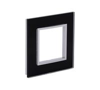 - Plaque de finition simple en verre Kalya - Noir