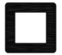 Plaque de finition simple - métal Noir - Kouro - Zenitech