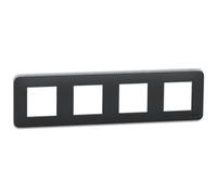 Schneider Electric Plaque de finition Unica Pro NU400854 4 postes anthracite mat