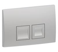 Plaque de fixation Geberit Delta35 pour rinçage à 2 quantités, 115.135.46.5, Couleur: Chromé mat