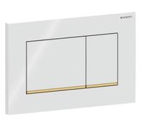 Geberit Plaque de commande WC Sigma30 double touche Blanc/Doré
