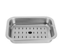 Plaque de Four avec Grille de Refroidissement en Acier Inoxydable Argenté | Égouttage des Graisses, Plateau Amovible, Surface Lisse Antiadhésive, Biscuits, Gâteaux, Gril ou Plan de Travail