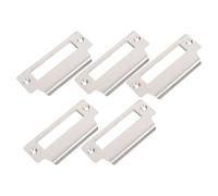 Plaque de Gâche de Porte en Acier Inoxydable pour Pêne et Verrou | Renfort Métallique Argenté, Finition Polie, Vis Incluses, Réparation D’entrée Domestique, Installation Simple sur Huisserie