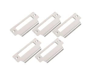 Plaque de Gâche de Porte en Acier Inoxydable pour Pêne et Verrou | Renfort Métallique Argenté, Finition Polie, Vis Incluses, Réparation D’entrée Domestique, Installation Simple sur Huisserie