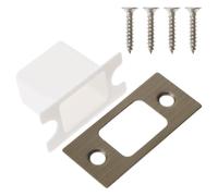 Plaque de Gâche de Porte en Acier Inoxydable pour Verrou | Renfort Métallique, Action du Loquet Plus Fluide, Boîte et Vis, pour Cadres et Portes de Salle de Bain